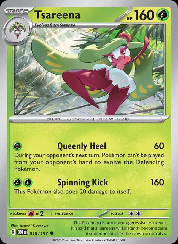 Tsareena - SV03: Obsidian Flames #018/197 - Reverse Holo