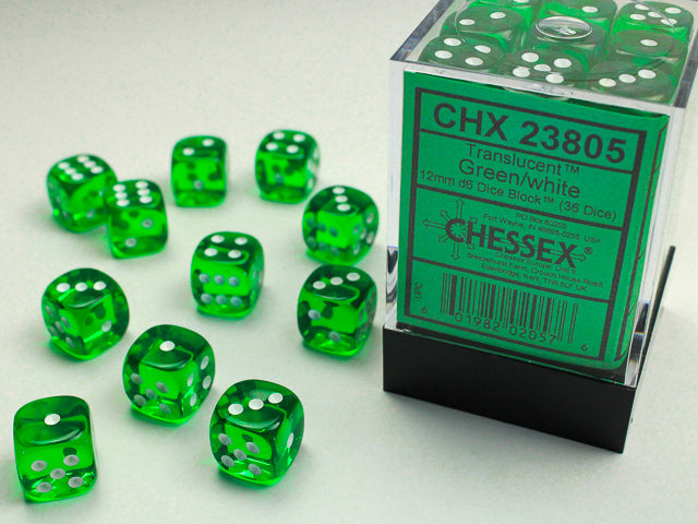Chessex Translucent 12mm Mini D6 Dice