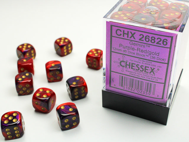 Chessex Dual Color 12mm Mini D6 Dice