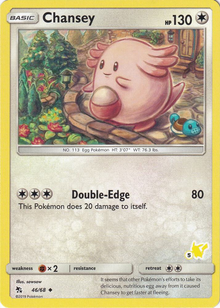 Chansey - 46/68 (#5 Pikachu Stamped)