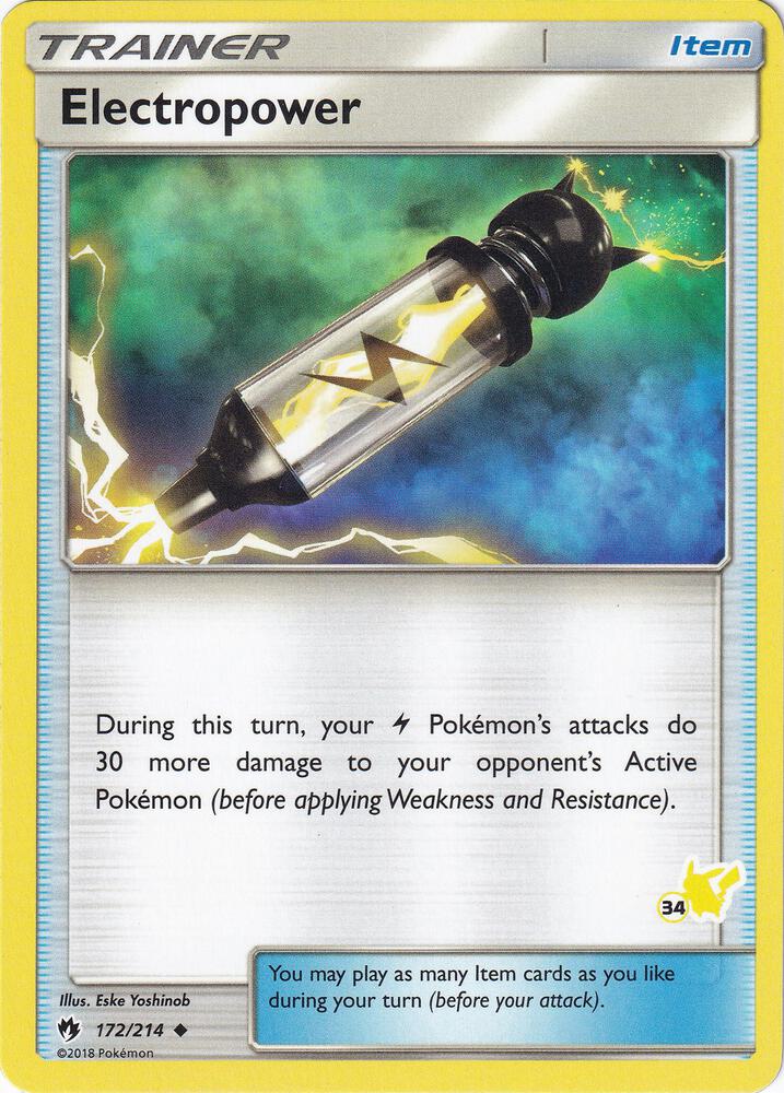 Electropower - 172/214 (#34 Pikachu Stamped)