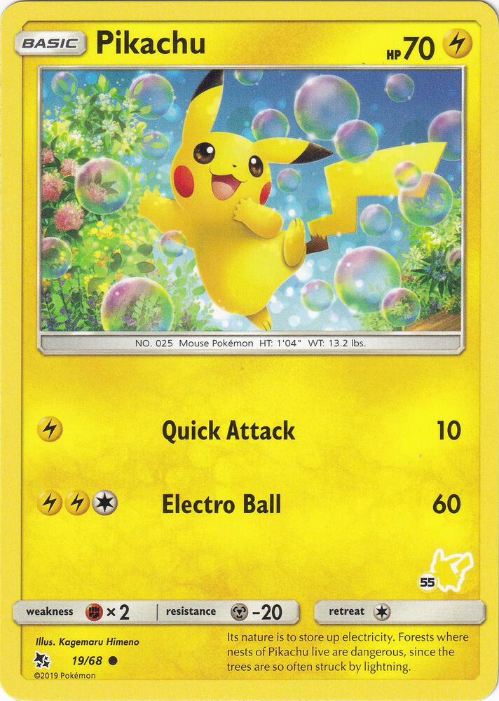 Pikachu - 19/68 (#55 Pikachu Stamped)