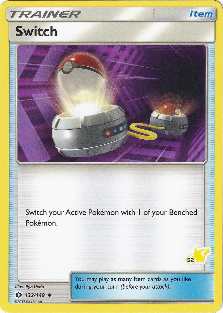 Switch - 132/149 (#52 Pikachu Stamped)
