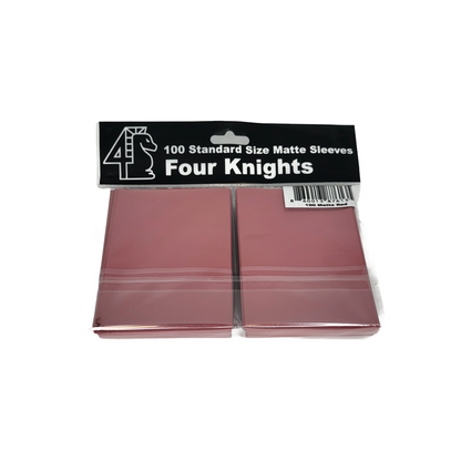 Four Knights Sleeves Standard Matte - Red 100CT