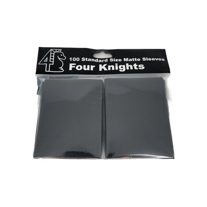Four Knights Sleeves Standard Matte - Black 100CT