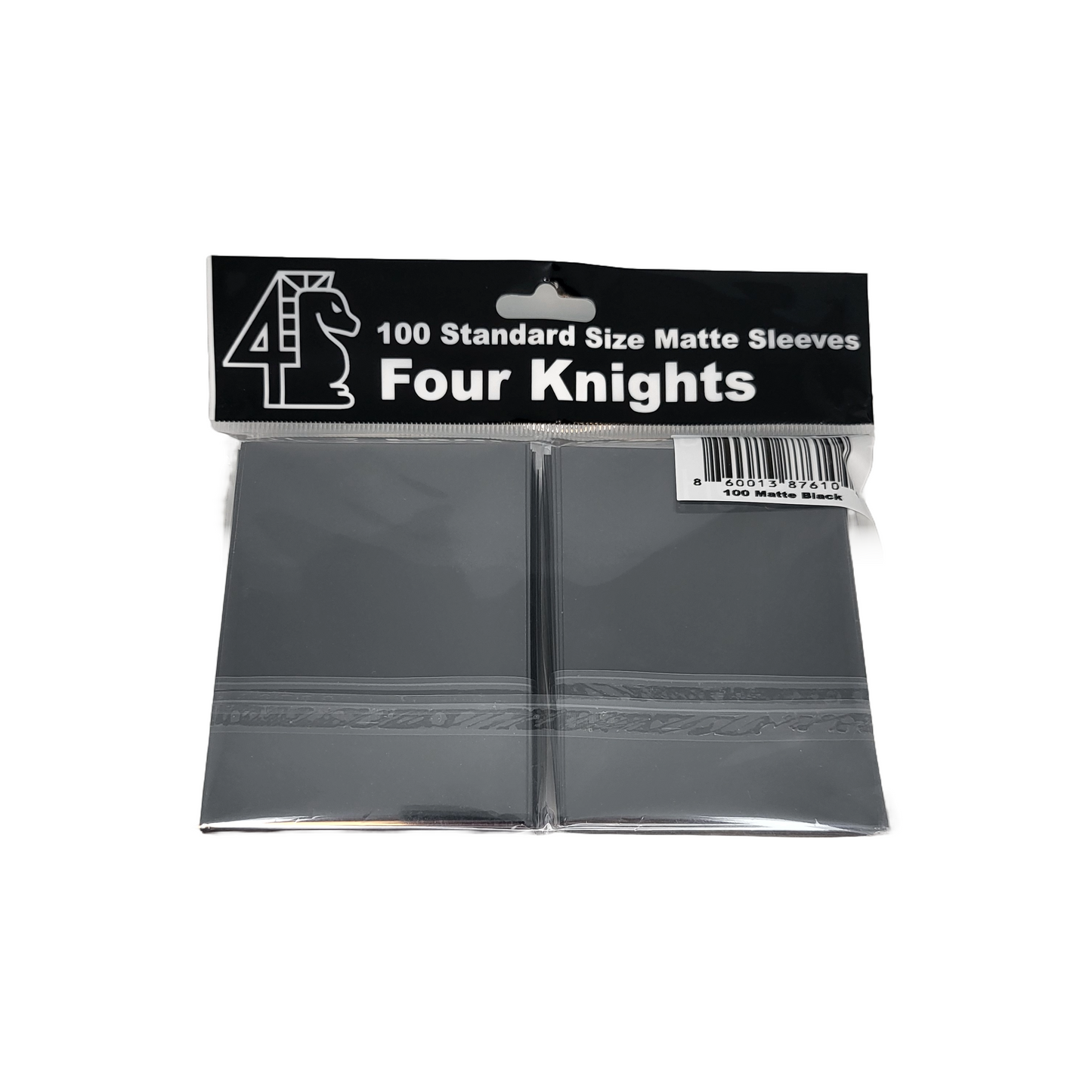 Four Knights Sleeves Standard Matte - Black 100CT