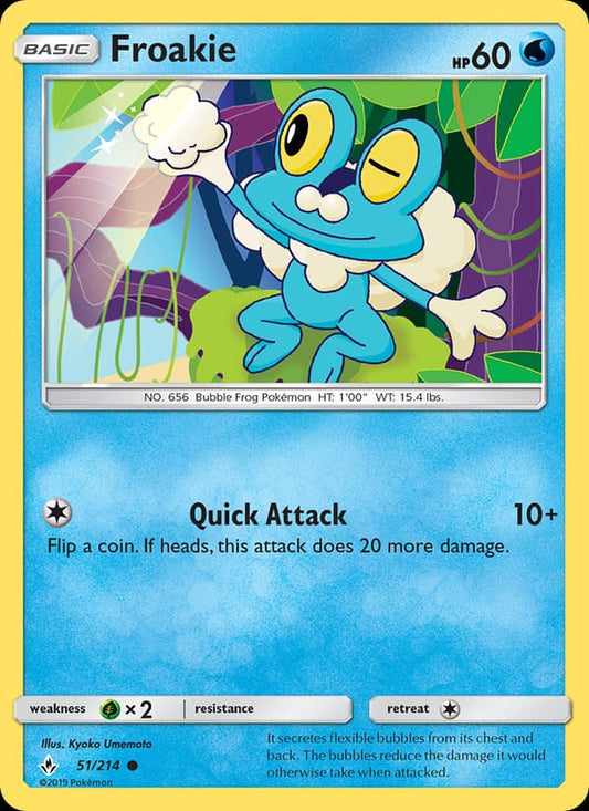 Froakie - SM - Unbroken Bonds #51/214 - Reverse Holo
