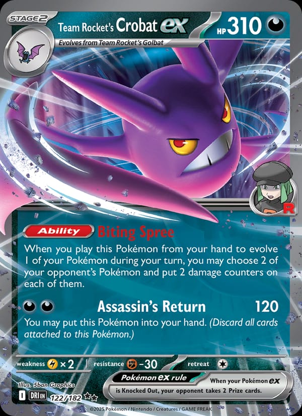 Team Rocket's Crobat ex - 122/182