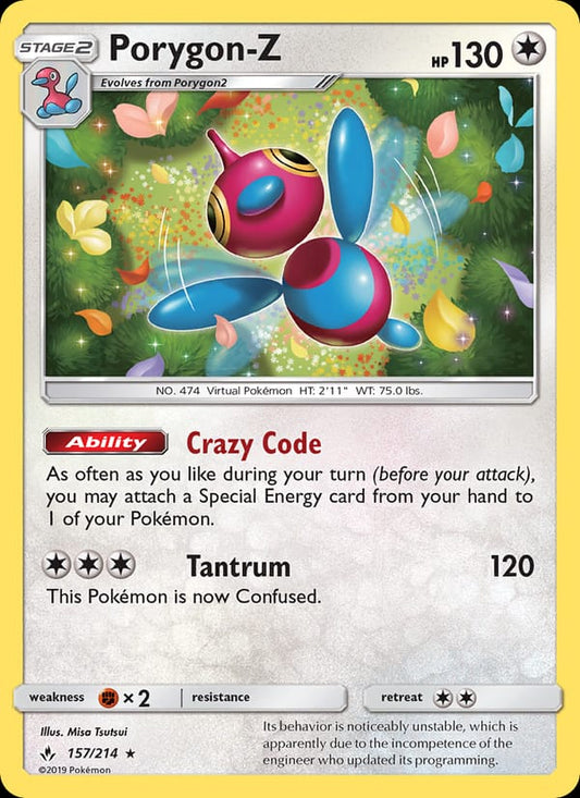 Porygon-Z - SM - Unbroken Bonds #157/214 - Reverse Holo