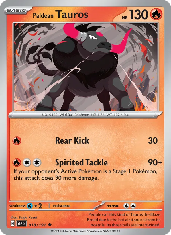 Paldean Tauros - 018/191