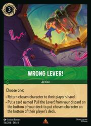 Wrong Lever!